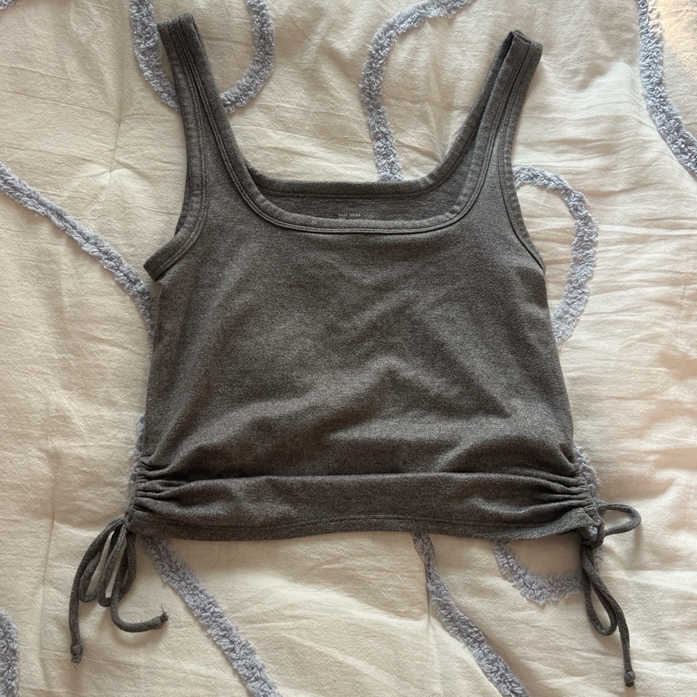 Gilly Hicks Charcoal Tank Top with Side Ties